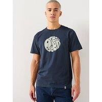 Pretty Green Gillespie Logo T-Shirt - Navy
