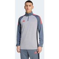 Adidas Mens Tiro Football 1/4 Zip Top - Grey