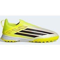 Adidas Junior F50 League Laceless Astro Turf Football Boot - Yellow