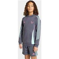 Adidas Junior Messi Football Hoodie - Blue