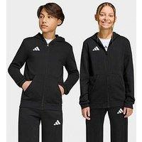 Adidas Junior Entrada 26 Full Zip Hoodie - Black
