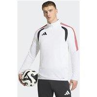 Adidas Mens Tiro 26 Football 1/4 Zip Tracksuit Top - White