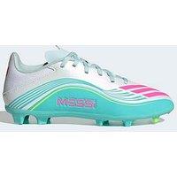Adidas Junior F50 Messi League Firm Ground Football Boots - White