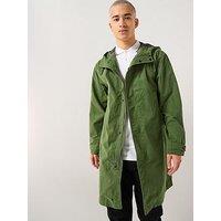 Pretty Green Feltham Parka Coat - Khaki