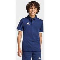Adidas Junior Entrada 26 Football Short Sleeve Polo Shirt - Navy
