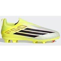 Adidas Junior F50 League Laceless Firm Ground Football Boot - Yellow