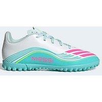 Adidas Junior F50 Messi Club Astro Turf Football Boots - White