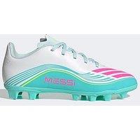 Adidas Junior F50 Messi Club Firm Ground Football Boots - White