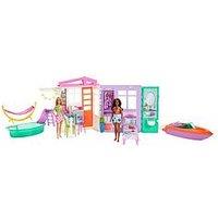 Barbie Pink Passport Doll, Playset & Accessories With 2 Fashion Dolls, Doll House, Pool, Boat & More