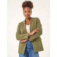 Roman Tailored Collar & Revere Blazer - Olive