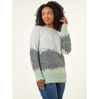 Roman Petite Abstract Knit Jumper - Grey