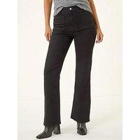 Roman Dusk Front Pocket Bootcut Jeans - Black