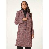 Roman Petite Herringbone Smart Coat - Red