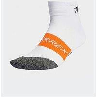 Adidas Terrex Unisex Trail Running Quarter Socks - White