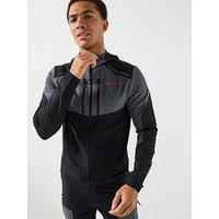 Monterrain Mens Orbit Woven Running Hoody - Black