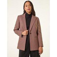 Roman Petite Houndstooth Blazer - Multi