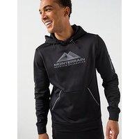 Monterrain Mens Speed 20 Poly Fleece Overhead Hoody - Black