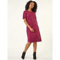 Roman Petite Suedette Shift Dress - Wine