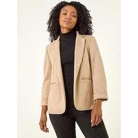 Roman Petite Suedette Blazer - Stone