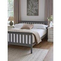 Very Home Dawson Wooden Bed With Mattress Options (Buy & Save!) - Grey - Bed Frame With Microquilt Mattress