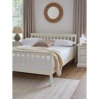 Very Home Dawson Wooden Bed With Mattress Options (Buy & Save!) - White - Bed Frame With Memory Mattress