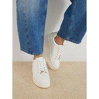 River Island Woven Lace Up - White