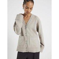 River Island Bum Coverer Cardi - Brown