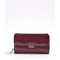 River Island Ri Monogram Embossed Flap Bag - Red