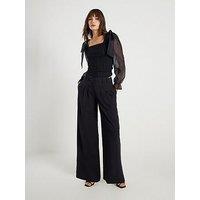 River Island Hybrid Top - Black