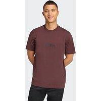 Adidas Originals Mens Graphic Linear T-Shirt - Brown