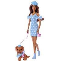Barbie Twinning Looks Fashion Doll With Pet Dog - Brunette
