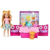 Barbie Family & Friends Club Chelsea Pop-Up Tea Party Playset With Small Doll