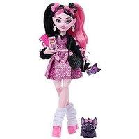 Monster High Draculaura Fashion Doll In Bow Dress With Pet Bat Count Fabulous