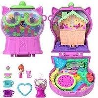 Polly Pocket Gumball Kitty Compact Playset With 1 Micro Doll And Pet, Travel Toy With Fruit Accessories And Rides