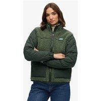 Superdry Fleece Hybrid Jacket - Laurel Khaki Green