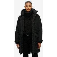 Superdry City Fishtail Padded Parka - Black