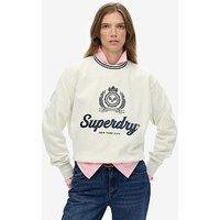 Superdry Country Club Loose Crewneck Sweatshirt - Off White