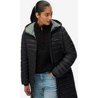 Superdry Hood Fuji Lite Mid Padded Jacket - Black