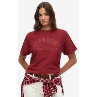 Superdry Athletic Essentials Loose T-Shirt - Bordeaux Red