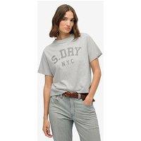 Superdry Athletic Essentials Loose Tee - Glacier Grey Marl