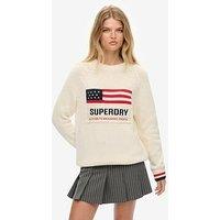 Superdry Americana Crew Knit - Ecru