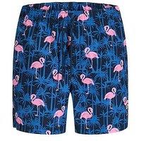Jack & Jones Mini Younger Boys Flamingo Print Swim Shorts - Blazer - Navy