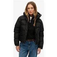 Superdry Hooded Tech Padded Jacket - Black