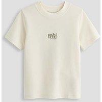 Jack & Jones Mini Younger Boys Breeze Back Print Short Sleeve T-Shirt - Sweet Corn - Cream