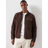Allsaints Contract Cord Collar Cotton Jacket - Brown