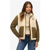 Superdry Fleece Hybrid Jacket - Beige