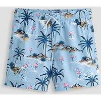 Jack & Jones Junior Boys Palm Tree Swim Shorts - Celestial Blue