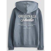 Jack & Jones Junior Boys Back Print Hoodie - Tradewinds Blue