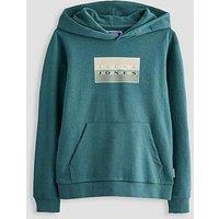 Jack & Jones Junior Boys Fusion Printed Hoody - North Atlantic Green