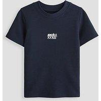 Jack & Jones Mini Younger Boys Breeze Back Print Short Sleeve T-Shirt - Outer Space